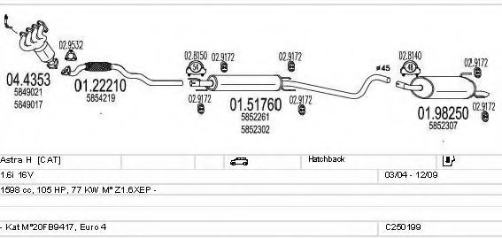 MTS C250199005320 Exhaust System